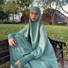 Load image into Gallery viewer, Nidha Two Piece Jilbab - Prayer set - Single & Zigzag sleeves
