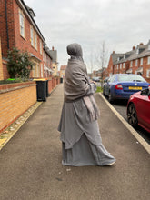 Load image into Gallery viewer, Madina Silk Jilbab - 2 Piece - Prayer Set - Grey