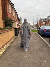 Load image into Gallery viewer, Madina Silk Jilbab - 2 Piece - Prayer Set - Grey