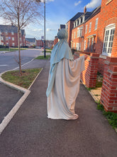 Load image into Gallery viewer, Butterfly crepe abaya with large sleeve