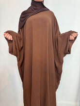 Load image into Gallery viewer, Butterfly crepe abaya with large sleeve
