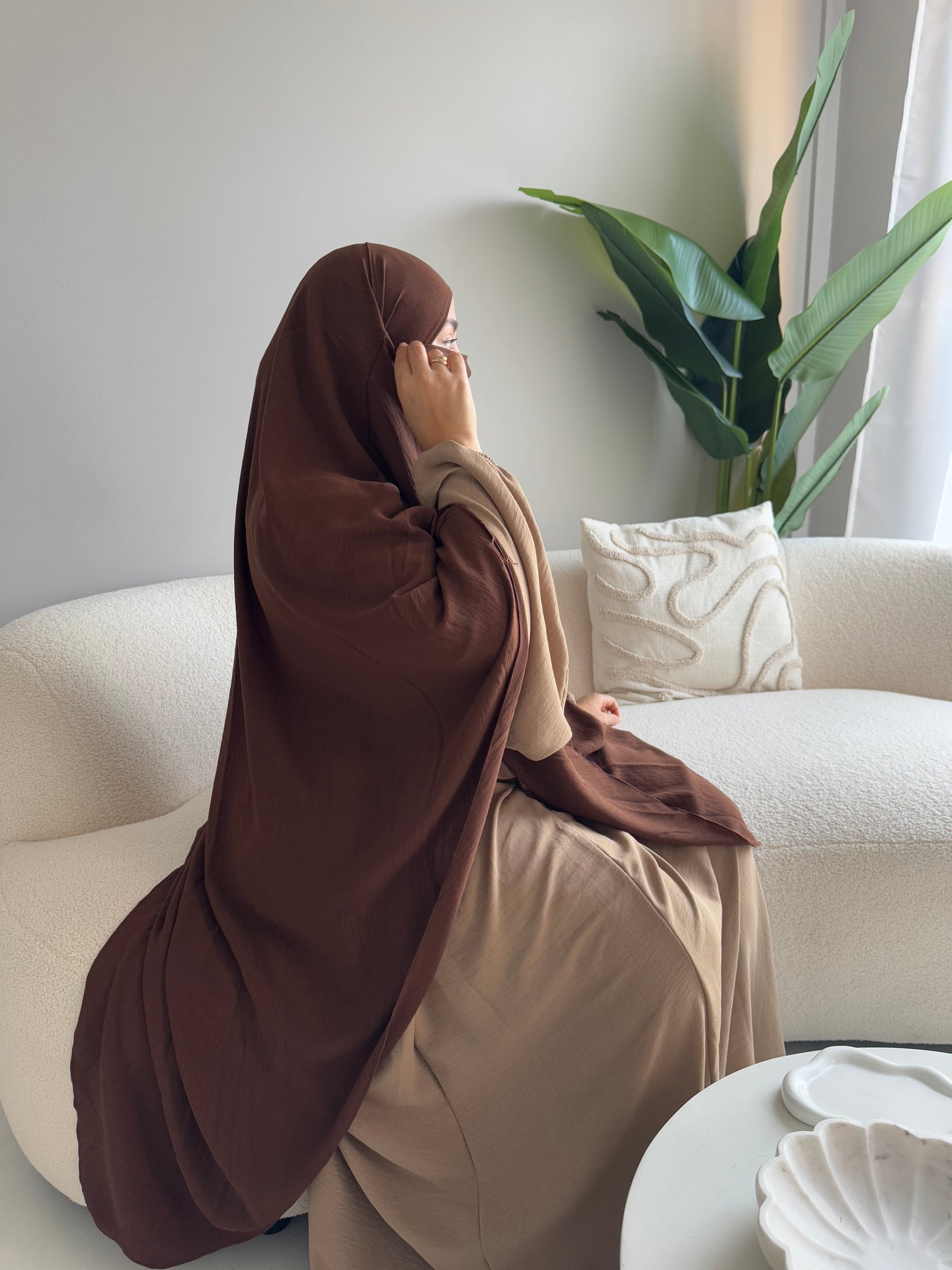 Khimar -  Crepe  -  Cocoa