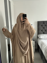 Load image into Gallery viewer, Plain crepe abaya beige
