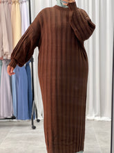 Load image into Gallery viewer, Knit Maxi Dress stripe
