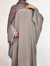 Load image into Gallery viewer, Butterfly crepe abaya with large sleeve
