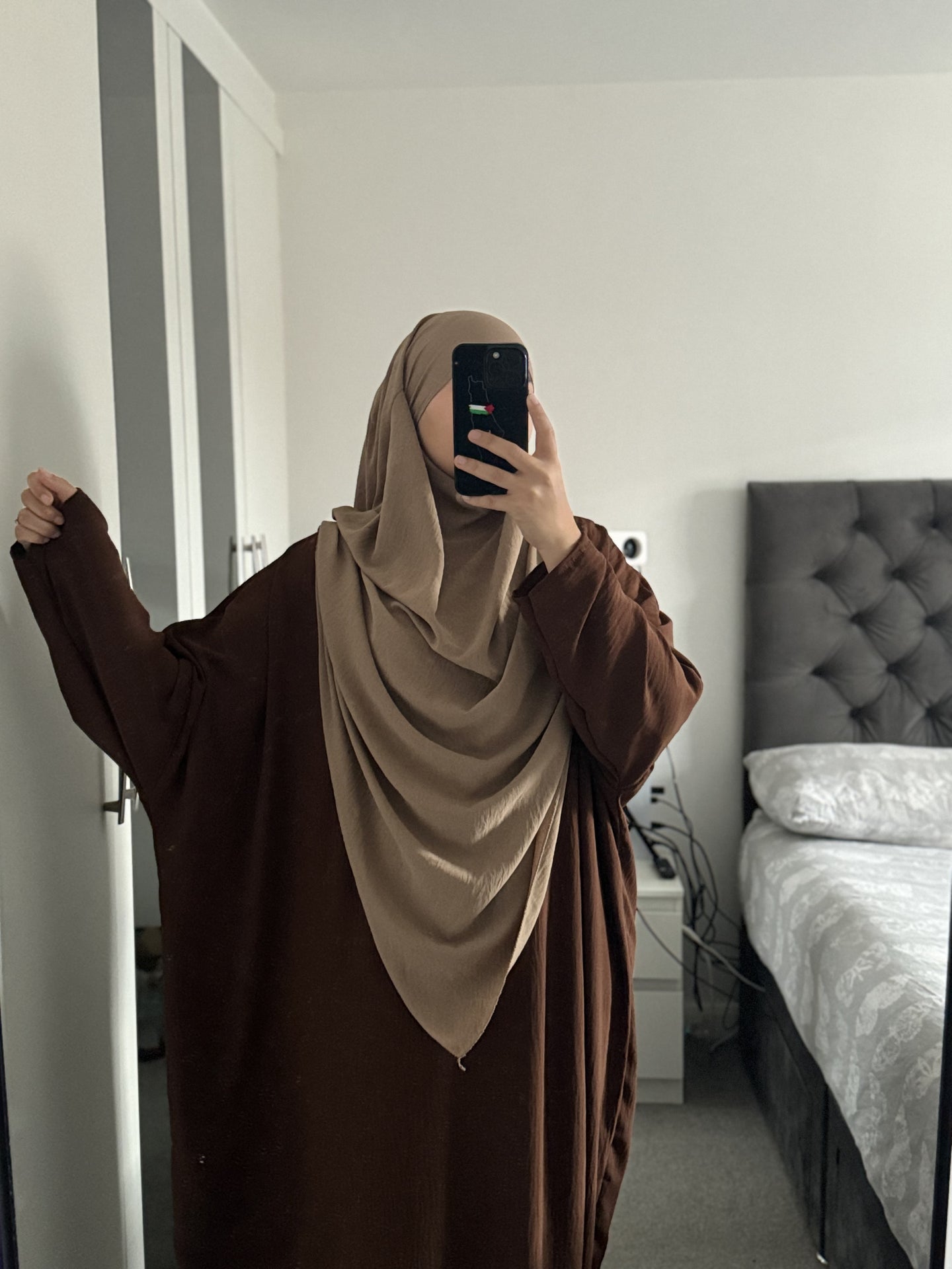 Plain crepe abaya