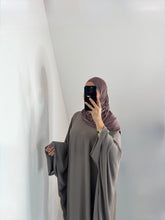Load image into Gallery viewer, Butterfly crepe abaya with large sleeve
