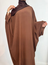 Load image into Gallery viewer, Butterfly crepe abaya with large sleeve
