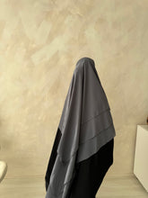 Load image into Gallery viewer, Khimar - Chiffon 3 layers - Grey
