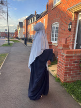Load image into Gallery viewer, Butterfly crepe abaya with large sleeve
