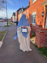 Load image into Gallery viewer, Butterfly crepe abaya with large sleeve
