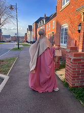 Load image into Gallery viewer, Butterfly crepe abaya with large sleeve
