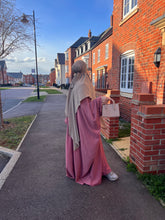 Load image into Gallery viewer, Butterfly crepe abaya with large sleeve
