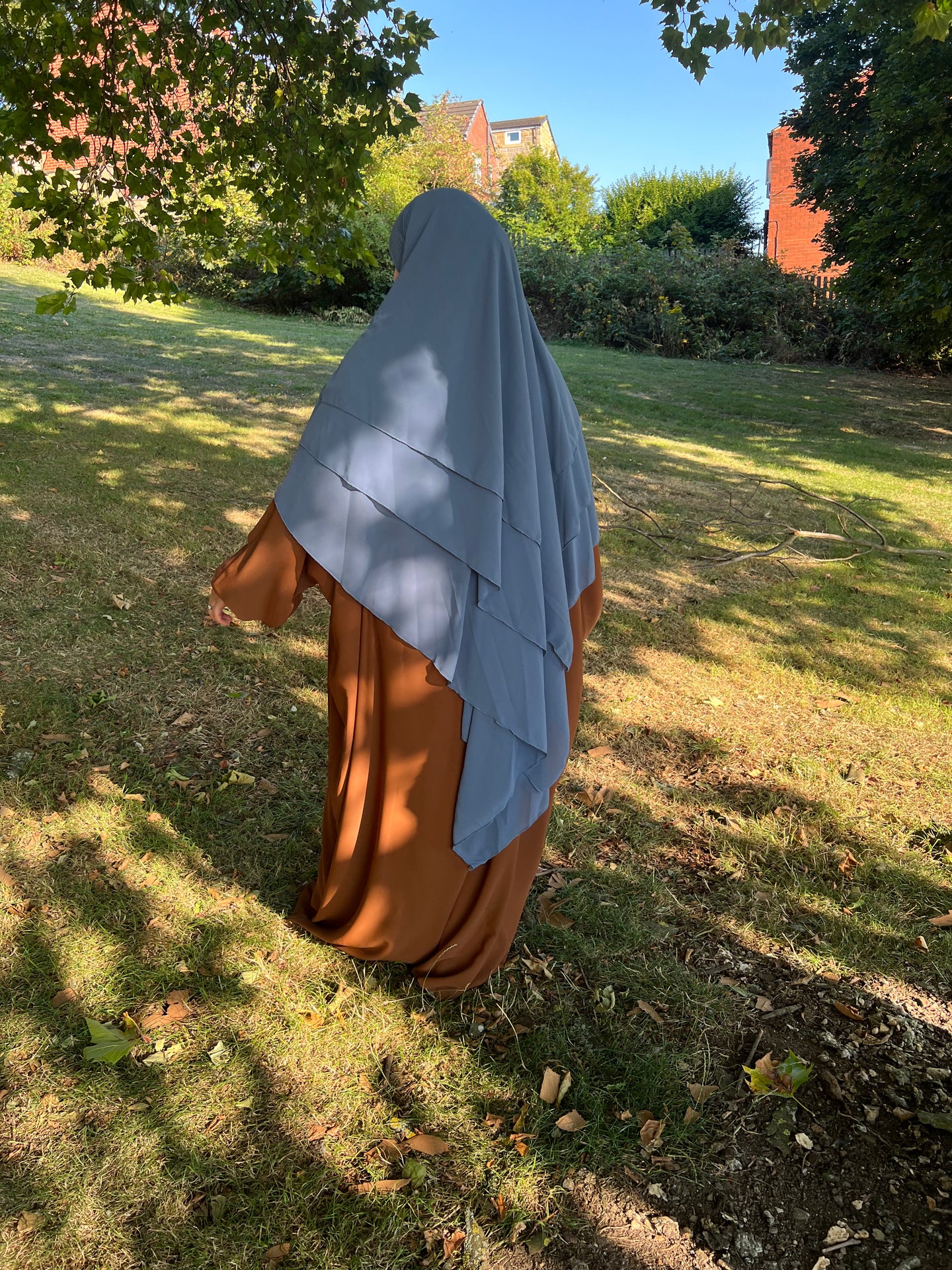 Khimar - Chiffon 3 layers - Blue moon