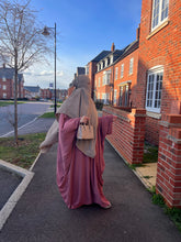 Load image into Gallery viewer, Butterfly crepe abaya with large sleeve

